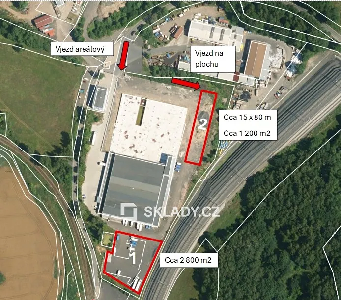 Pronájem komerčního pozemku 2800 m²